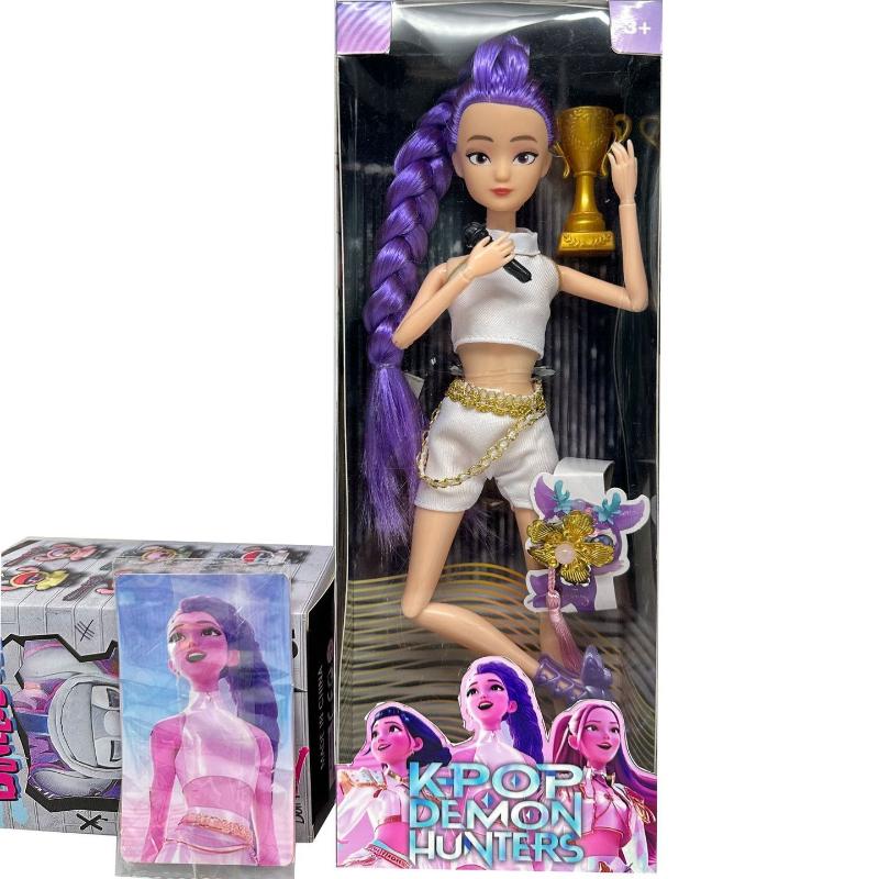 Kpop Demon Hunter Action Figure Toy Derpys Tiger Rumi Mira Zoey Sussy Saja Boys Theme Fans Christmas Gift