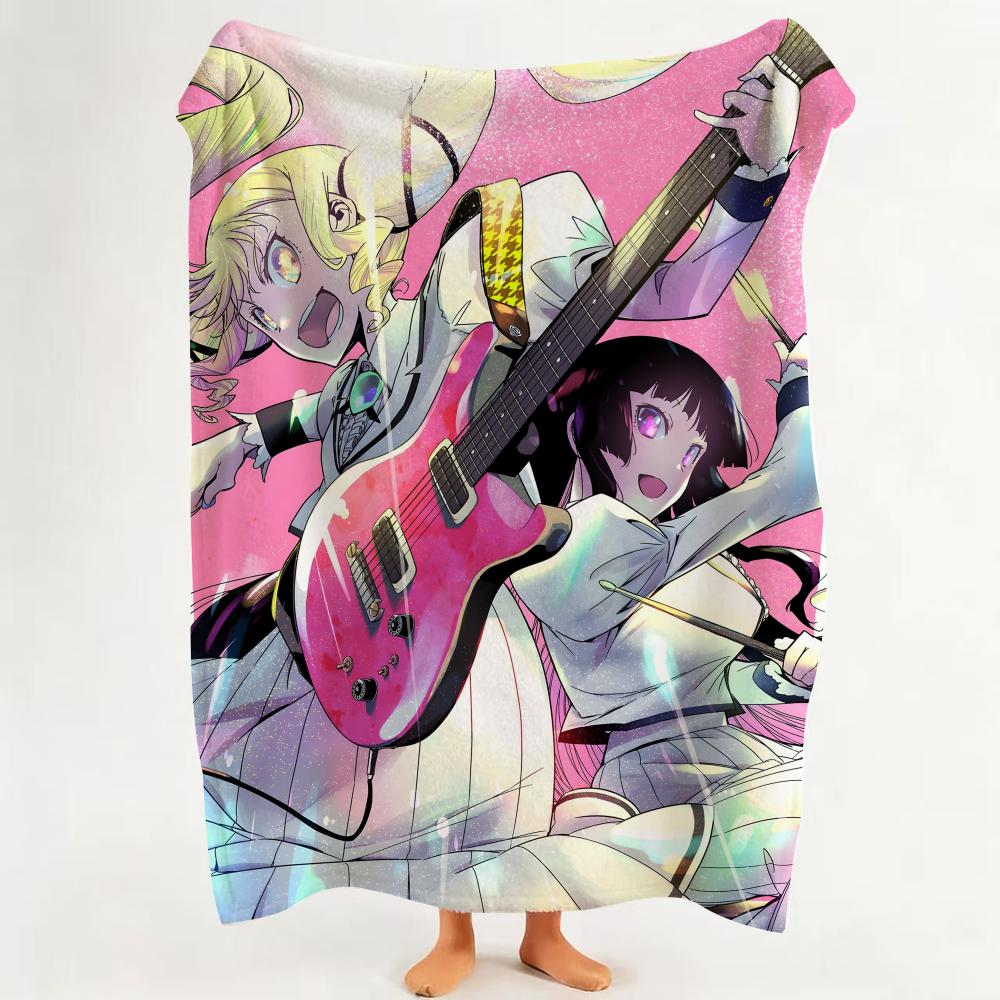 

Lyric RRock Is a Lady s MModest Throw Flannel Throw Blanket Suitable for Sofa Living Room Bedroom 75cmx90cm