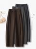 Woolen High-Waisted Wide-Leg Pants for Women - Autumn/Winter 2025, Casual Loose Fit, Thickened Drape.