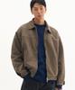 Placestudioman Minimal Washed Chrome Half Cut Oversized Suede Jacket [Brown]