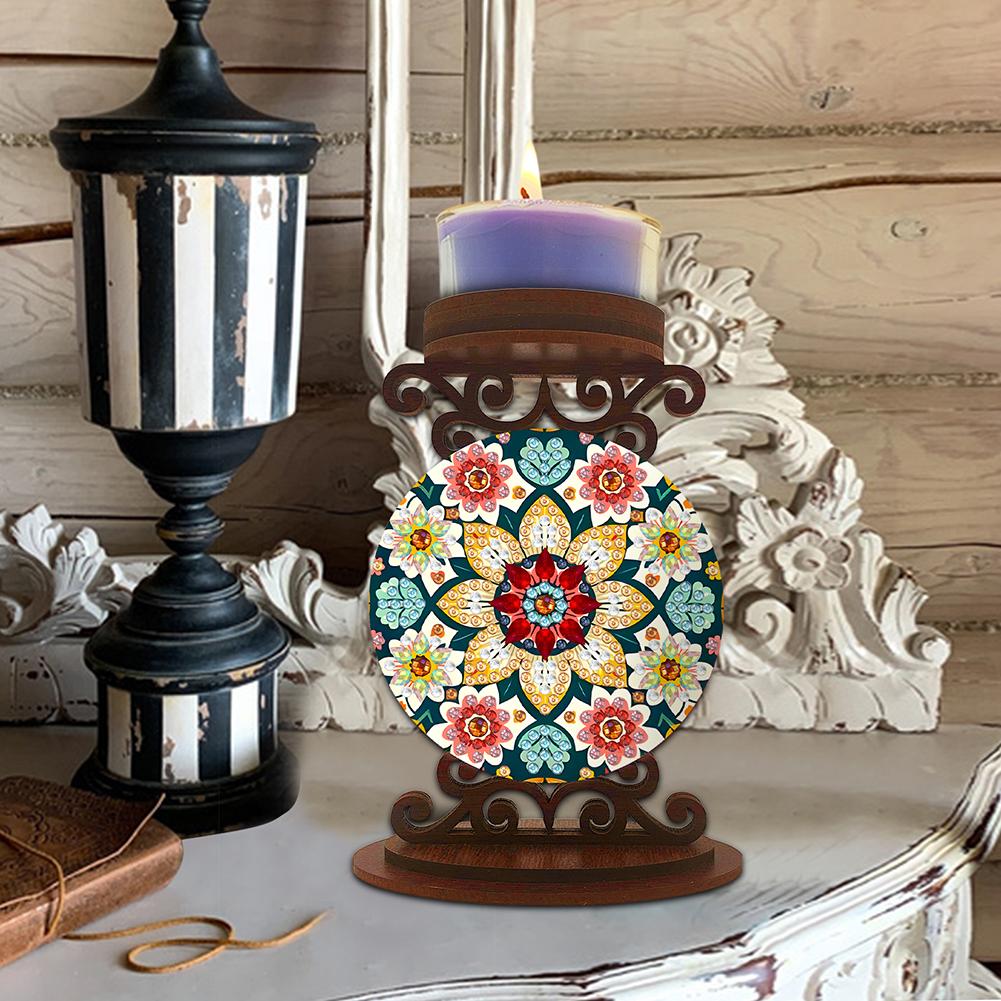 Animals Tabletop Candlestick Holder Ornaments Aromatherapy Candle Holder 5D DIY Diamond Art Mini Candle Holder for Art Crafts