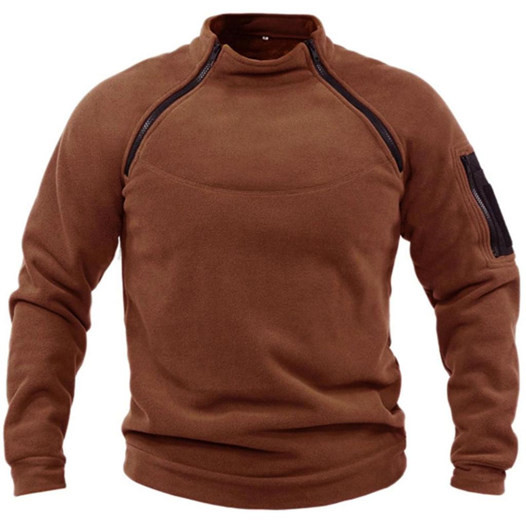 Herren Outdoorjacke Jagdbekleidung Warme Reißverschlüsse Fleecepullover Mann Winddichter Frühlings-Wintermantel Thermounterwäsche