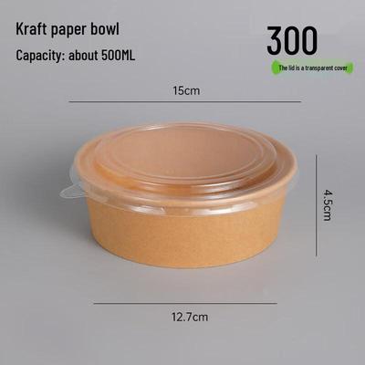 Disposable Kraft Paper Food Container Set with Lids