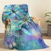 Watercolor Dragonfly And Floral Blanket Soft Throw Blanket for Home Bedroom Bed Sofa Picnic Travel Office RestCover Blanket Gift