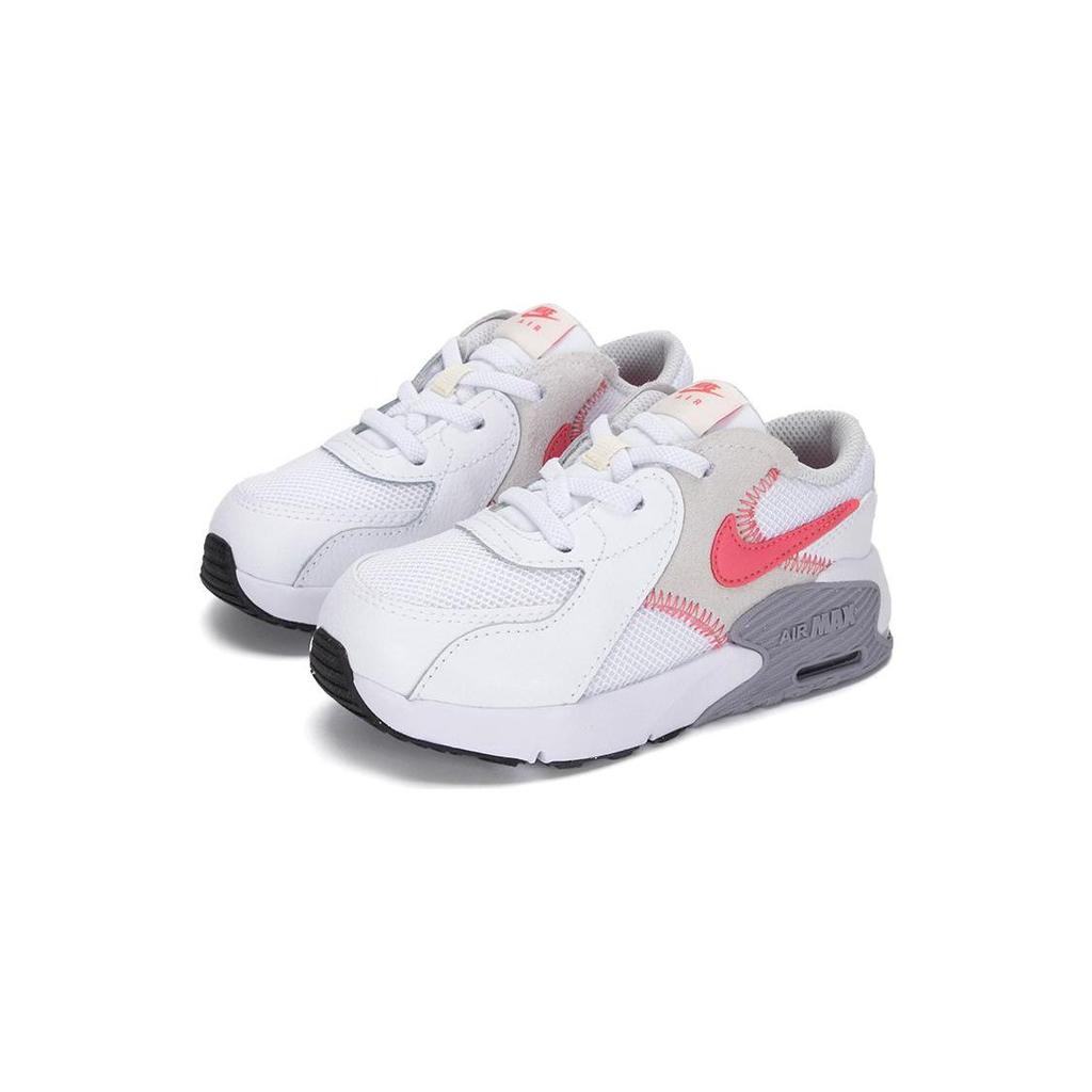 Nike Air Max Excee TD Zapatillas Duraderas Antipatadas Absorción de Impactos Caña Baja Zapatos de Bebé Blanco Gris Rosa CD6893-119