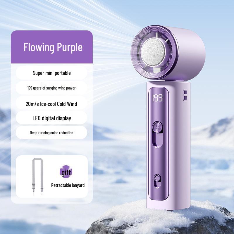 

2026 Portable Rechargeable High-Speed Mini Fan - Pocket-Sized Air Turbo Cannon 38.6x45.2x131 mm