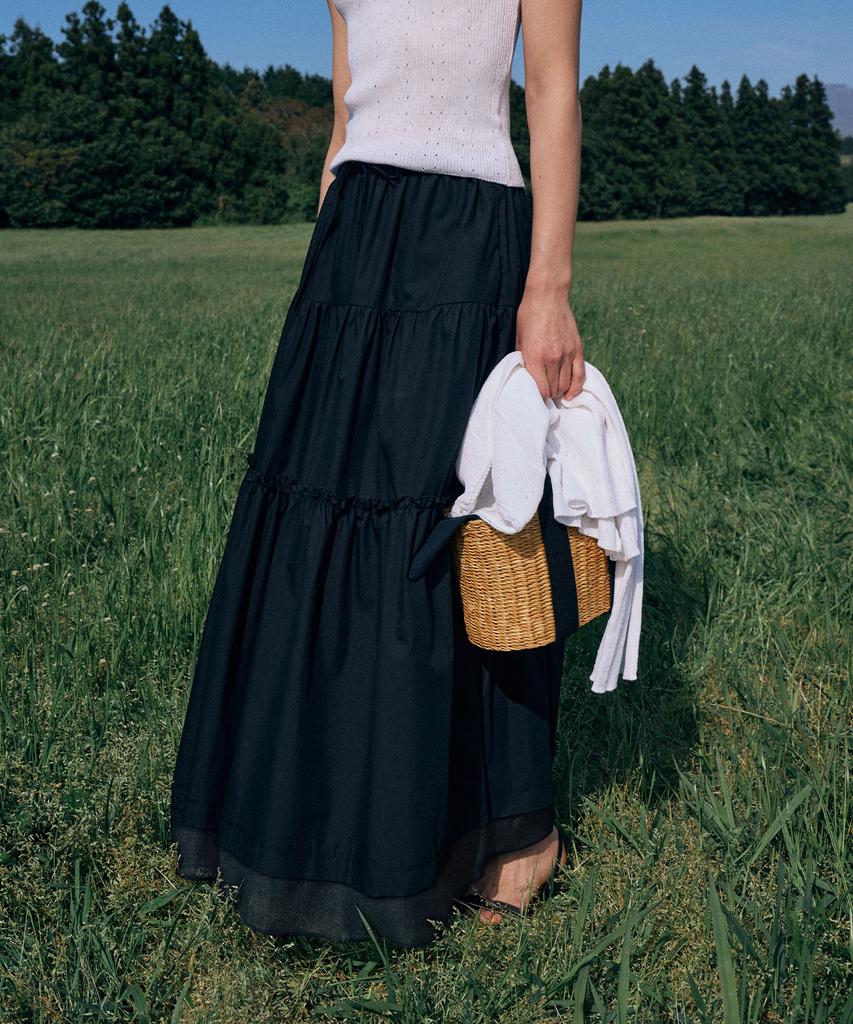 Lamerei Shirring Banding Long Skirt[Lmbesusk5409]-2Color