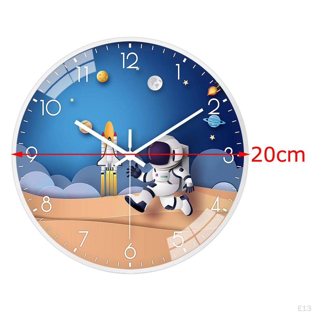 Astronaut Wall Non Ticking Decorative " Modern Analog for Bedroom Study Room
