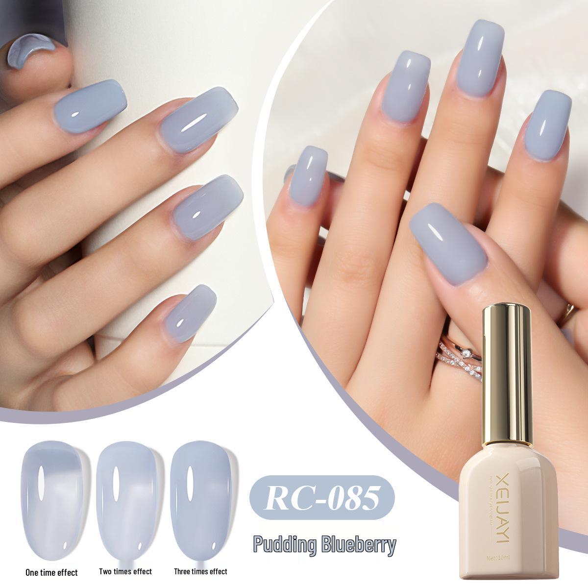 

Прозрачный голубой желеобразный гель-лак - Коллекция Xiaoying 2025 Весна/Лето