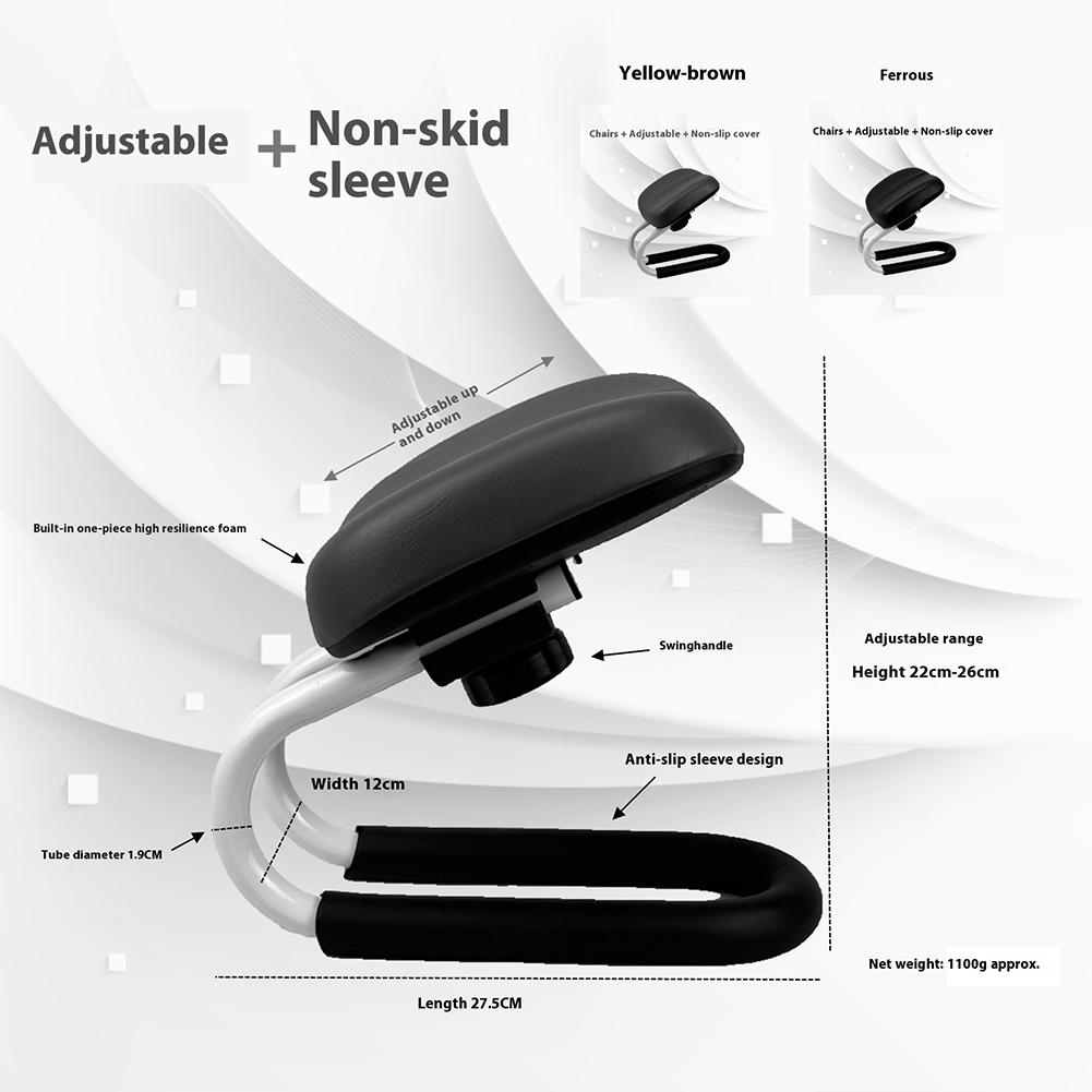 Portable Prayer Stool Adjustable Height Metal Kneeling Stool Non-slip Leg Sleeve Ergonomic Kneeling Chair for Home Yoga Studio