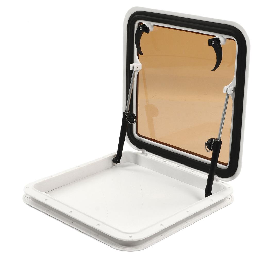 495mm Boat Portlight Hatch Window Square Push Out Deck Hatch Porthole Skylights Escape Window for Boat Yacht Nautical RV