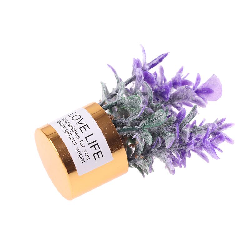 1 Stück 1:12 Puppenhaus Mini Bügeleisen Topfpflanze Lavendelpflanze Heim Gartendekor