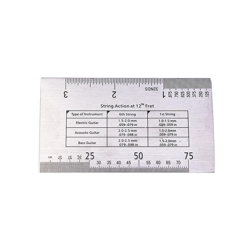 Steel String Action Gauge Ruler Guide Setup Measuring Luthier For Guitar Bass