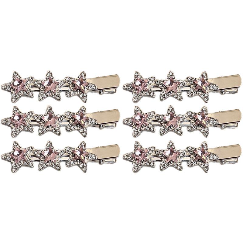 Pink Sweet Water Diamond Hair Clip Women's High End Temperament Duck Billed Clip Hair Accessories