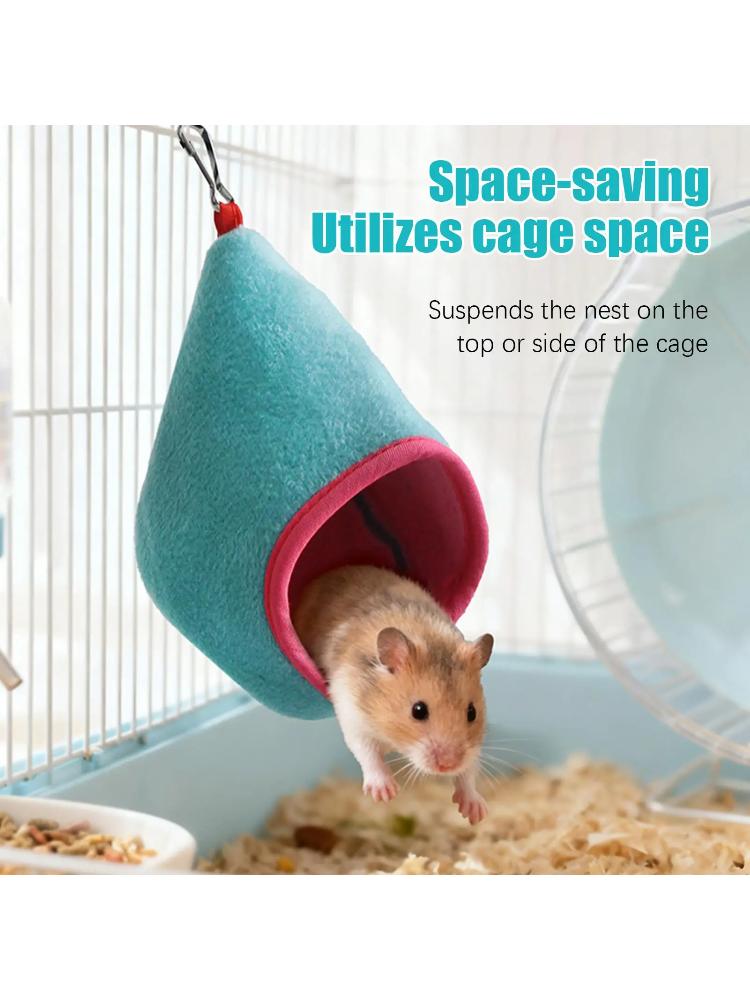 Hangable Hamster Hammock Cage Accessory Small Pet Squirrel Hammock For Enrichment Relaxing Sleeping Indoor Outdoor Tiny Pet