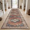 Classic Persian Style Antiskid Long Corridor Carpet Decoration Doorway Washable Soft Rug Foldable Lint-free Runner Floor Mats