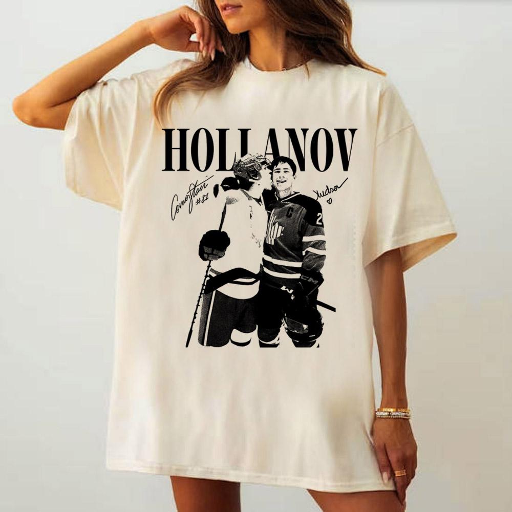 

Vintage Hollanov Tshirt Unisex Hudson Williams Connor Storrie Shirt Heated Rivalry Merch Tee Ilya Rozanov Shane Hollander T Shirt 4XL