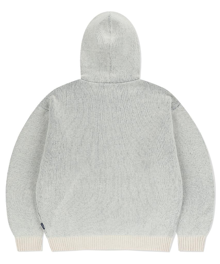 MAHAGRID Script Logo Knit Hoodie Ivory(Mg2Efmk640A)