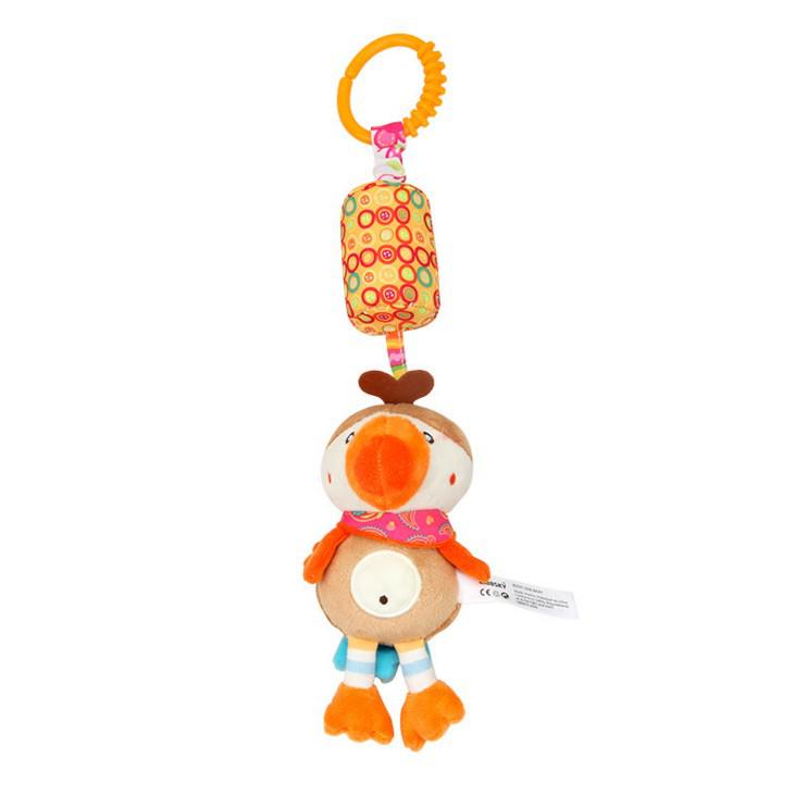 BBSKY Cartoon Animal Plush Hanging Baby Mobile Rattle Toy