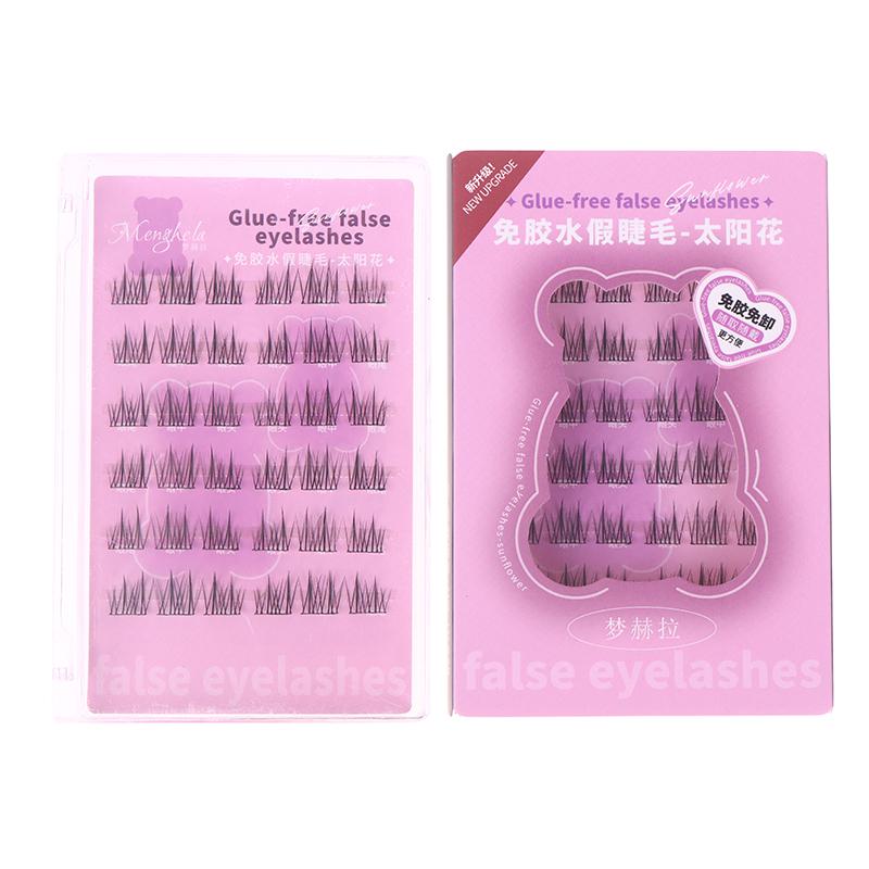 36Pcs/Box Glue-Free False Eyelashes Easy-To-Apply Segmented Clusters For Beginners, Fairy-Like Lashes For Woman