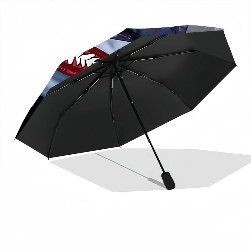 1pc Batman Joker Automatic Folding Umbrella - Compact 8-Rib Design, Durable Plastic & Iron,  F104036