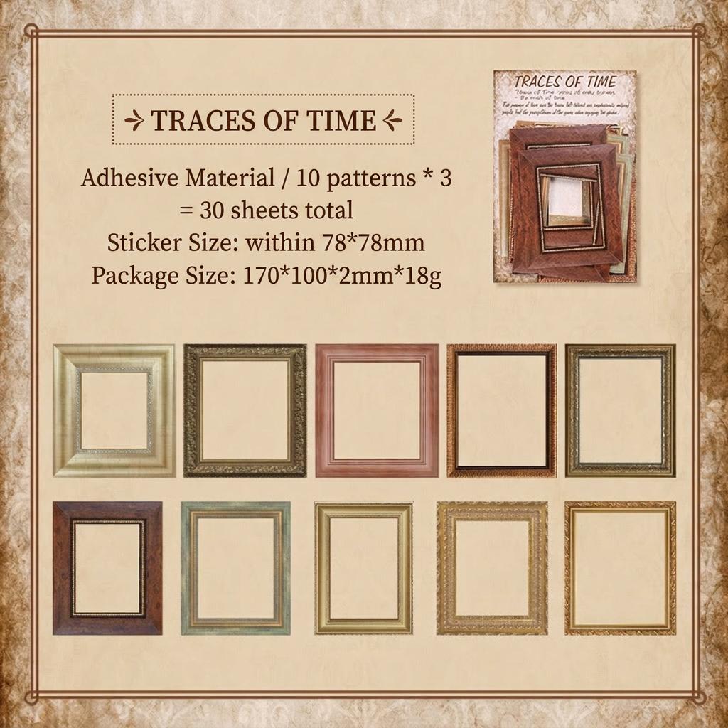 Vintage Frame Stickers Vintage Self-Adhesive Stickers Journal Adhesive Stickers Self-Adhesive For Diy Decor Journal Making