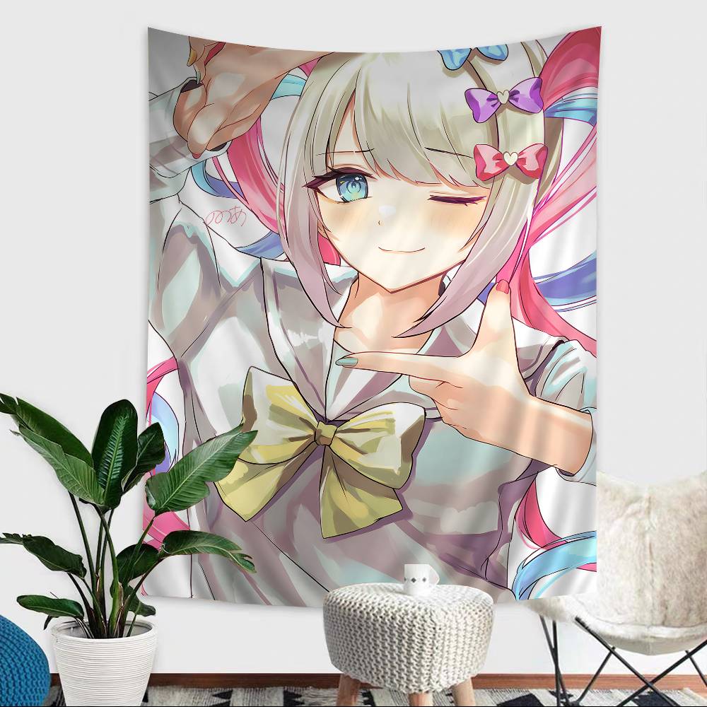 Game NNeedy Girl Overdose Tapestry Art Printing Japanese Wall Tapestry Anime Wall Hanging Home Decor