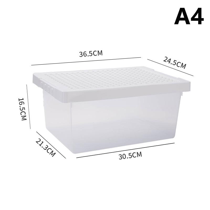 Kids Building Block Storage Box Toys Organizer Stackable Block Case Books Stationary Holder Sundries Snack Container