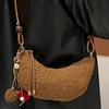 Autumn fashionable simple bag women's new fashion shoulder messenger bag niche suede dumpling bag