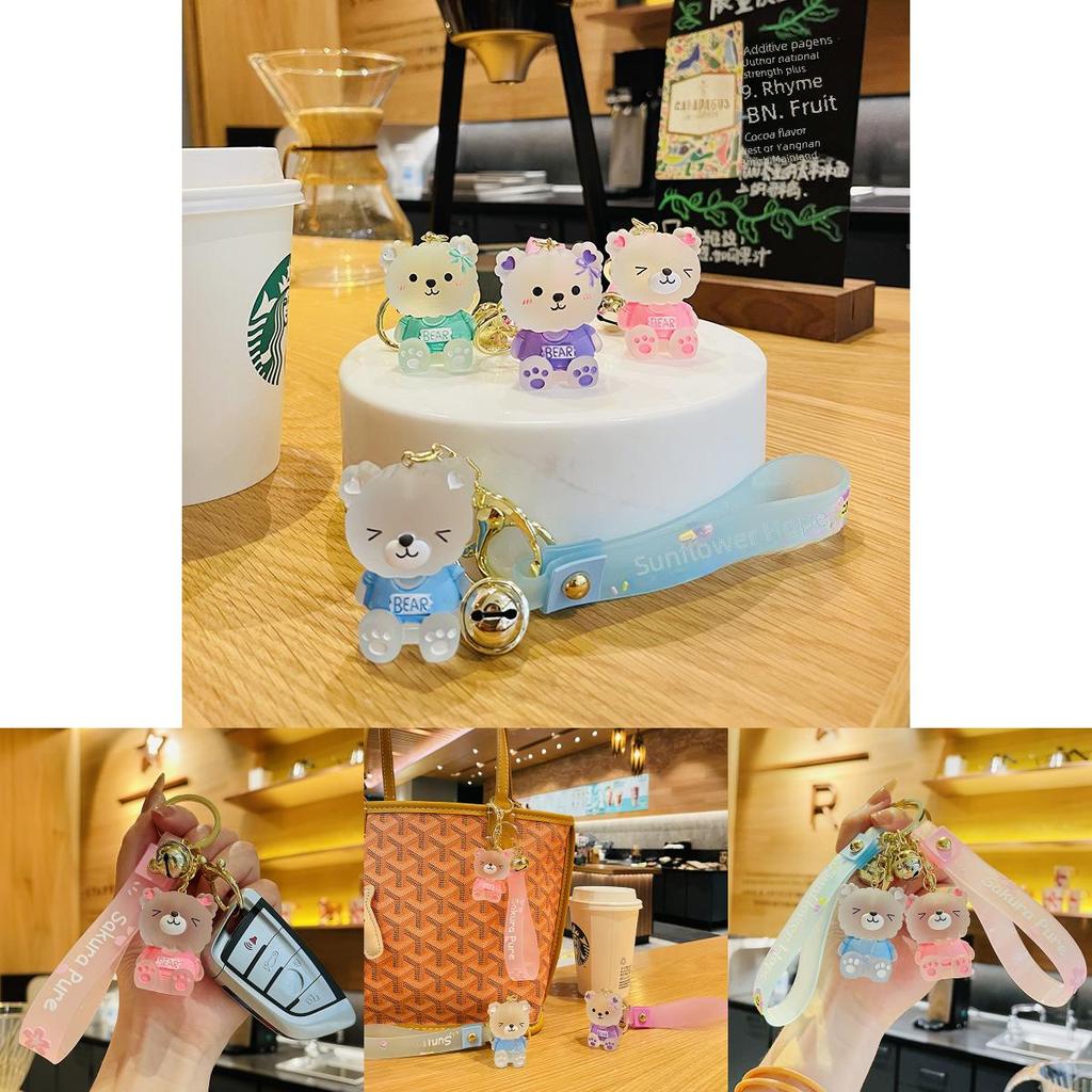 Adorable Resin Jelly Bear Keychain Unique Cartoon Figurine For Gifts And More