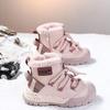 Snow Boots Girls Waterproof Snow Shoes Winter Boys Velvet 2025 Autumn and Winter New Fashion Children's Shoes Cotton Shoes