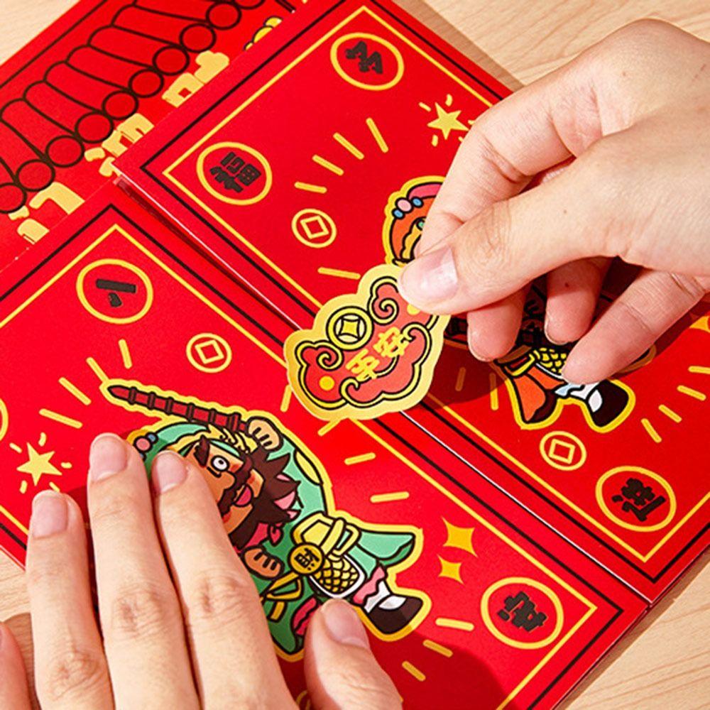 Lucky Red Envelopes Gold Foil Design New Year Blessing Money Packets Chinese Style Blessing Red Pockets Chinese Spring Festival