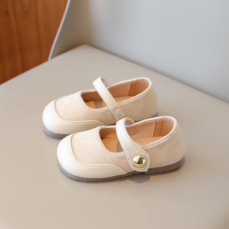 Girls' leather shoes 2025 spring and autumn new children's shoes little girl princess shoes soft-soled Doudou shoes single shoes Boken shoes