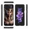 Egyptian Queen Pharaoh Phone Case For Samsung Z Flip 6 7 5G Z Flip 5 Galaxy Z Flip 3 4 5G ZFlip Shockproof Hard Cover TPU PC Coq