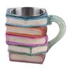 3D Painted Book Mug Wear Resist Books Drinking Container Multi-Purpose Unique Handmade Drink Cup for Beer Wine Juice Tea Coffee