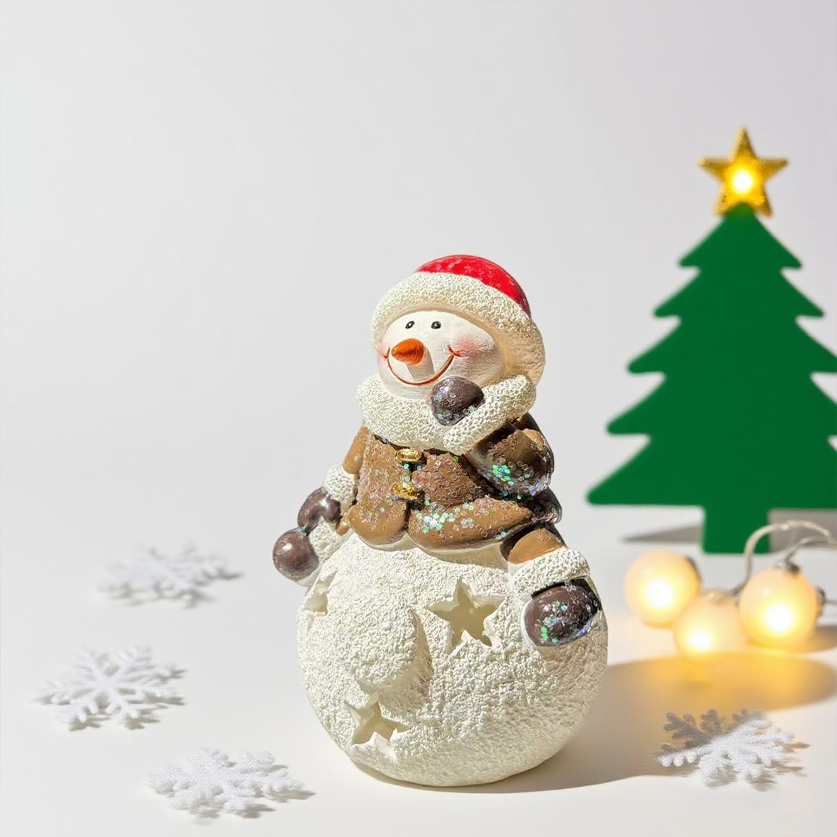 Christmas Cute Snowman Christmas Table Decoration, Small Christmas Scene Decoration, Ins-Style Christmas Ornament,