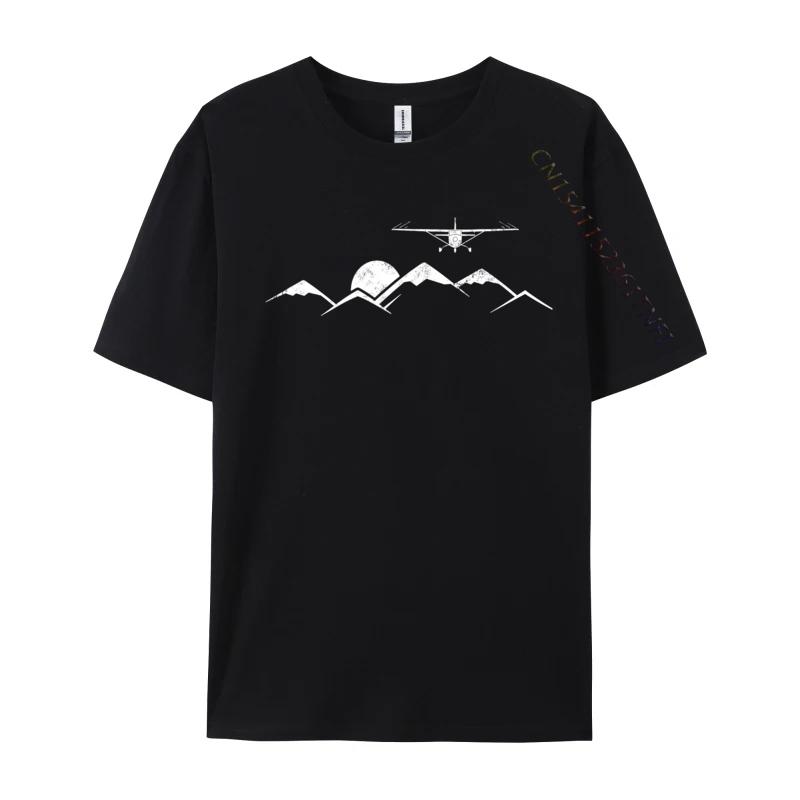 Unisex Tshirt Airplane Over Mountains For Pilots Hip Hop Design Tshirts Unique Unisex Tops Shirts Tops Tees Free Shipping
