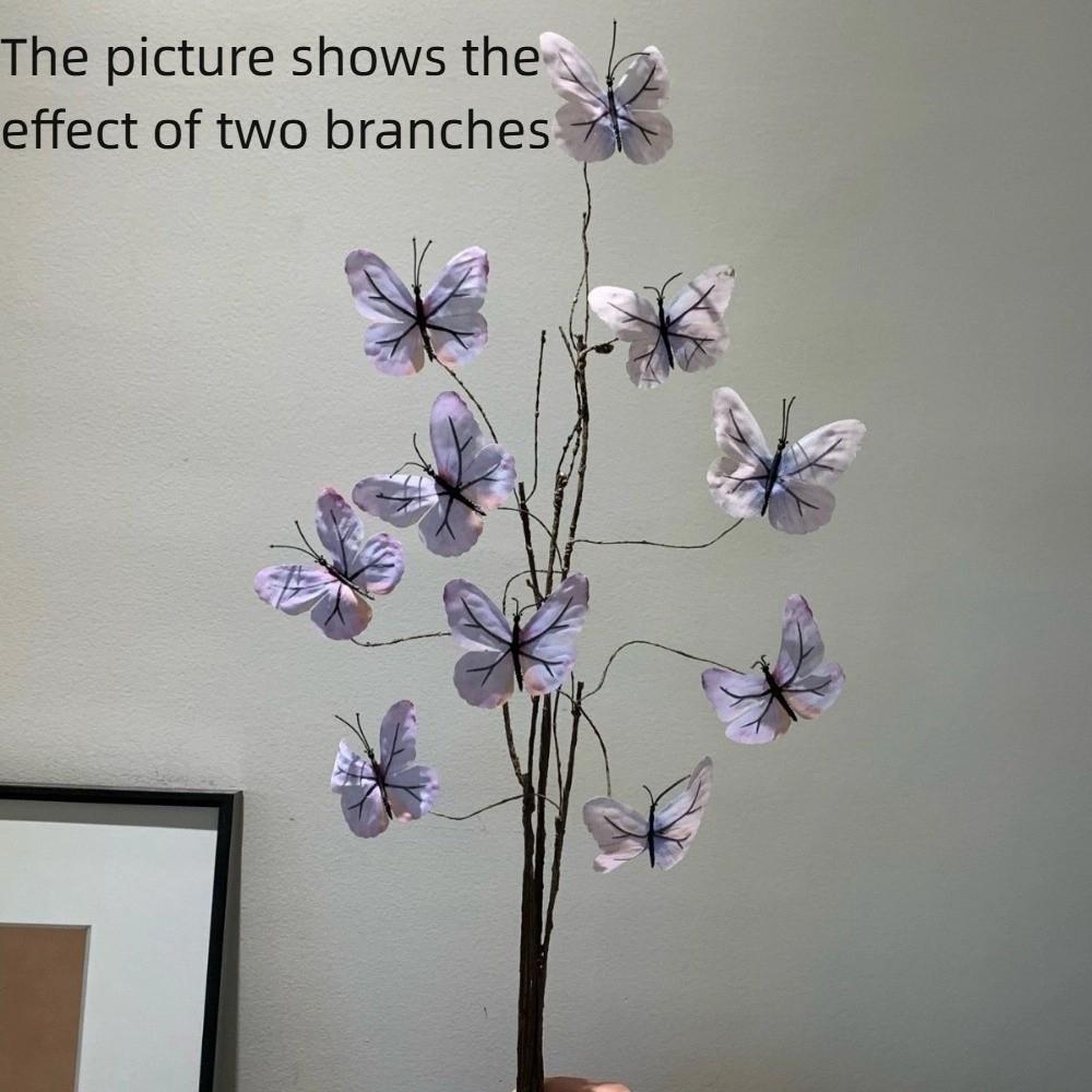 

Photography Prop Simulation Butterfly DIY Photo Frame Ornament Artificial Dead Branch Wedding Purple