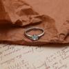 French Single Diamond Popular Simple Niche Ring Stone Ring 14K Wedding Ring Women