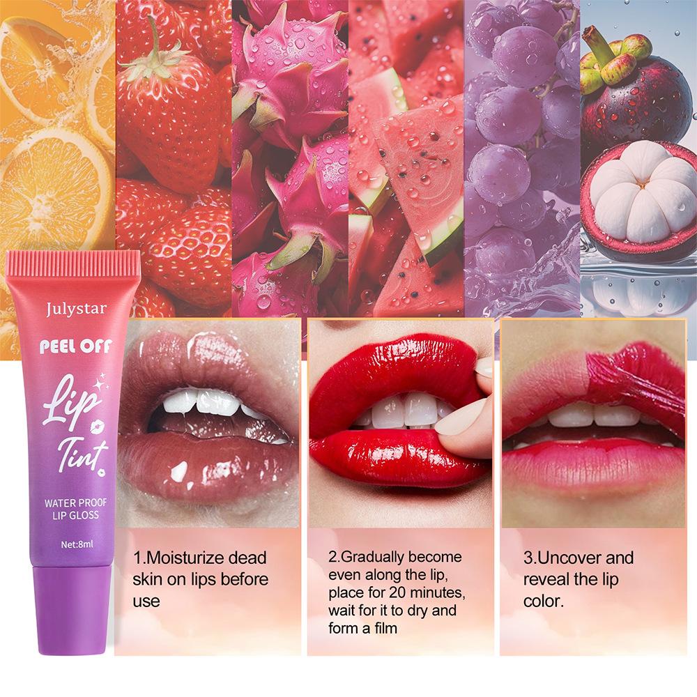 Fruchtiges Lippen-Make-up, Tear Lip Glaze Mist, mattes Finish mit Basisfarbe, wasserfester Tear Lip Glaze, feuchtigkeitsspendender Candy-Lippenstift