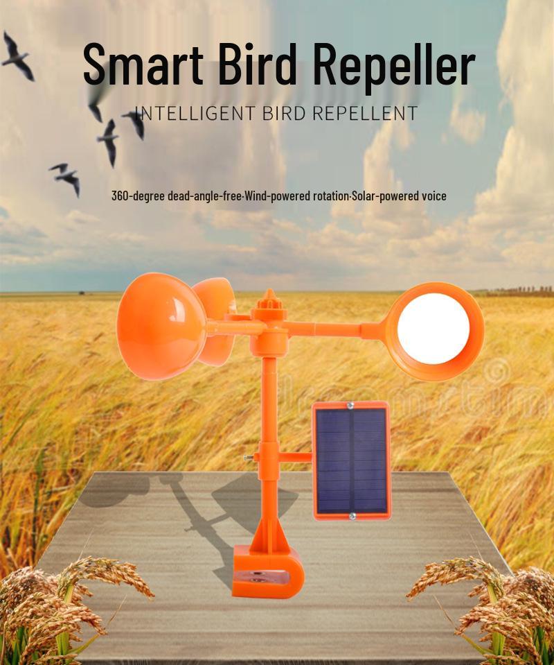 Repellente per uccelli Weiguang a energia eolica multi-lato per frutteti e aeroporti