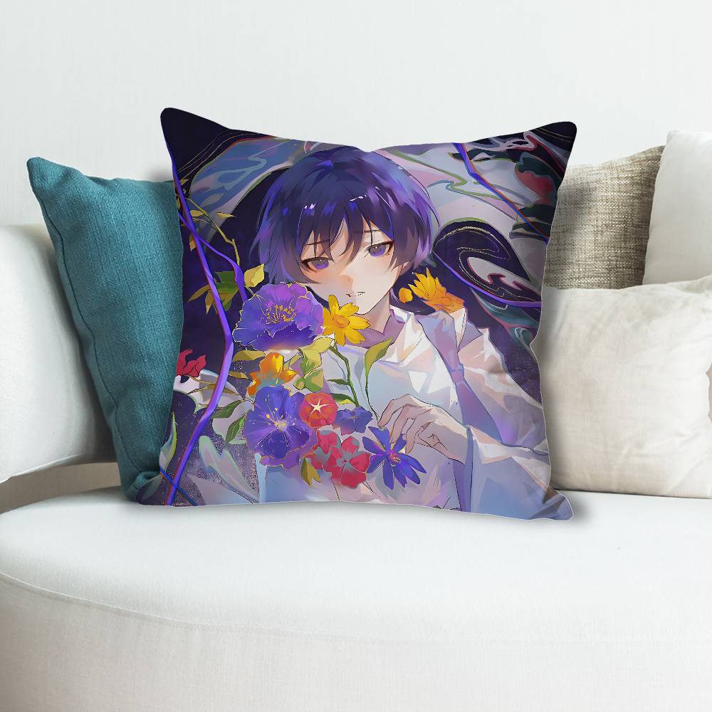 Game GGenshin Impact Wanderer Pillow Cases for Bedroom Living Room Sofa Home Decor Polyester Cushion Cover with Zipper