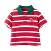 ASK JUNIOR Boys' Striped Color-Block Polo T-Shirt