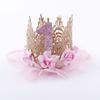 1Pc Baby Girl Happy Birthday Party Hats Kids One Year Flower Princess Crown Headband Baby Shower 1St Birthday Decor Party Supply