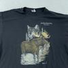 Vintage Gros Morne National Park Shirt XL Newfoundland Moose Wolf Wildlife 90s