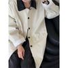 Johnature Korean Long Contrasting Retro Jacket Women Autumn Casual Loose Versatile Fashion Trench Coats