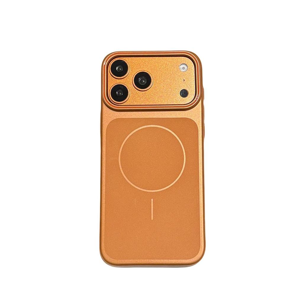 Compatible Apple 17 Promax Metal Paint Ring Magnetic Charging Case for iPhone 16/15.
