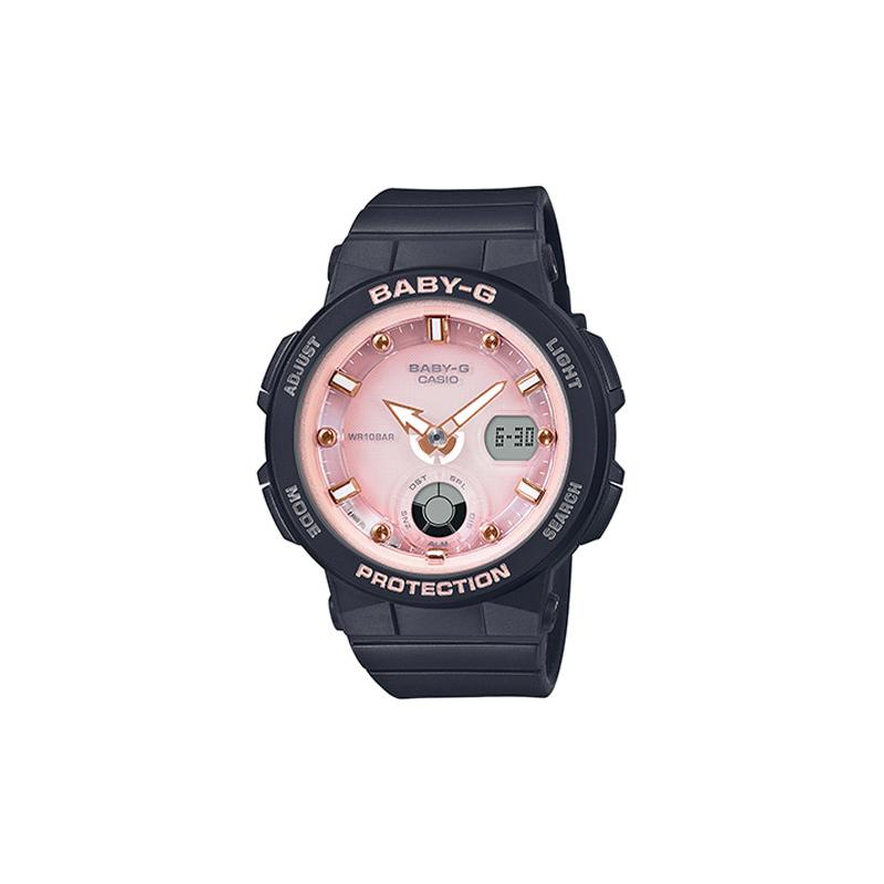 

Casio BABY-G beach style, fashionable and energetic street, dual pointer display, shockproof and waterproof sports, electronic BGA-250-1A3PRD чёрный