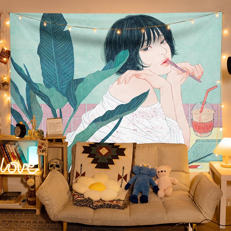 INS Style Bedroom & Dormitory Wall Hanging Cloth – Canvas Poster Decor