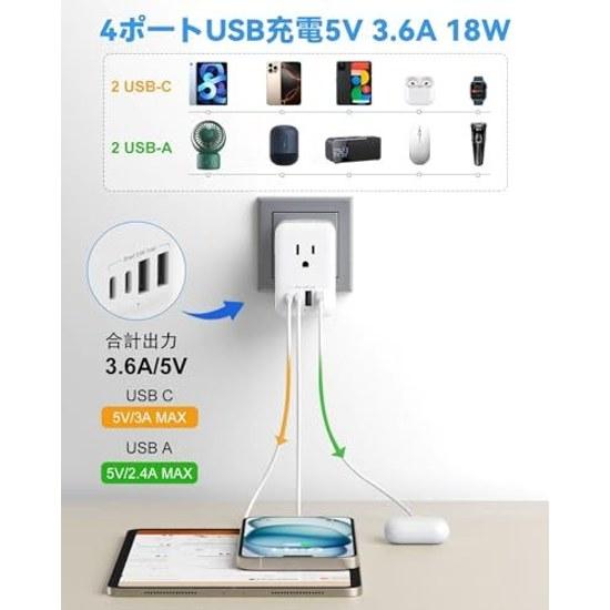 Travel Voltage Converter 220V 100V Conversion Compatible BF C O Type Plugs Suitable United States South Korea Australia Kingdom China More AC Outlet 2